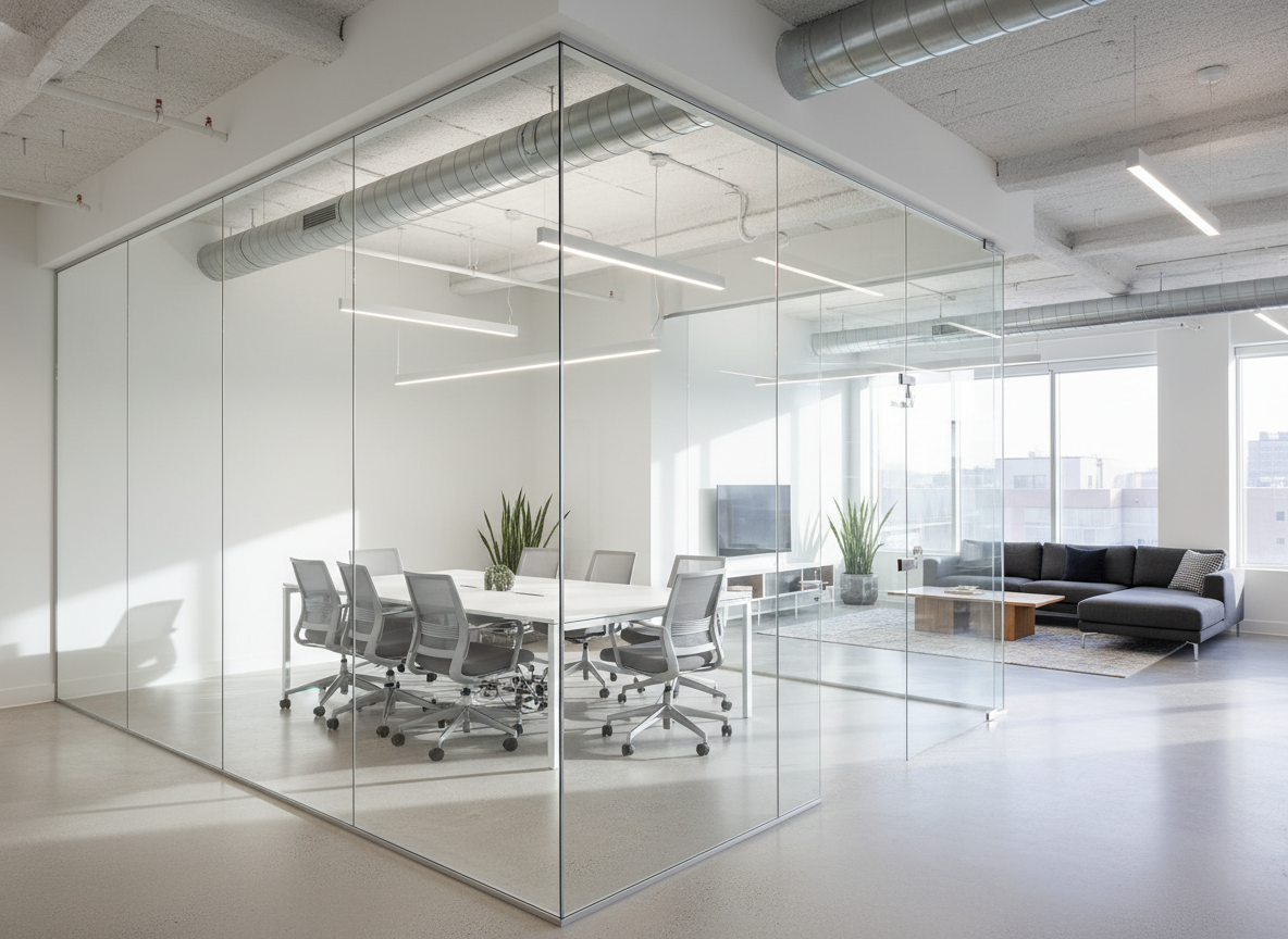 Glass partition installation by LX Glaze On Limited in Auckland