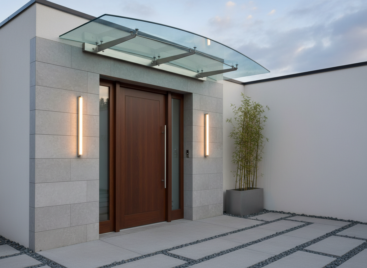 Glass canopy installation by LX Glaze On Limited in Auckland