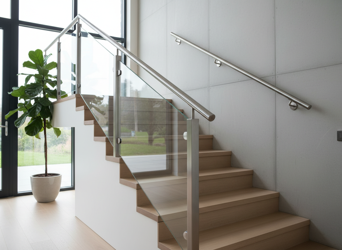 Stainless handrail installation in Auckland